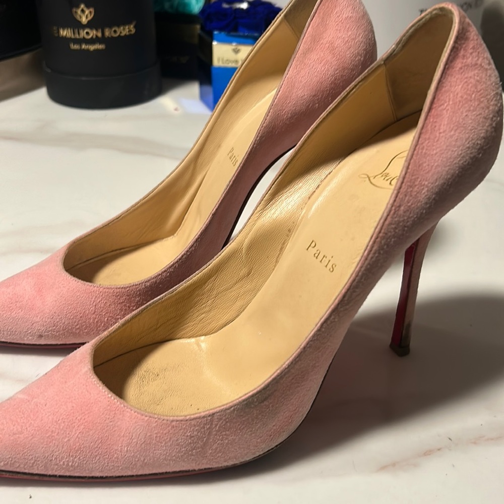 Pink Christian Louboutin heels